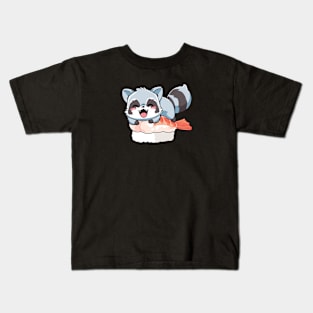Racoon shrimp Sushi Kids T-Shirt